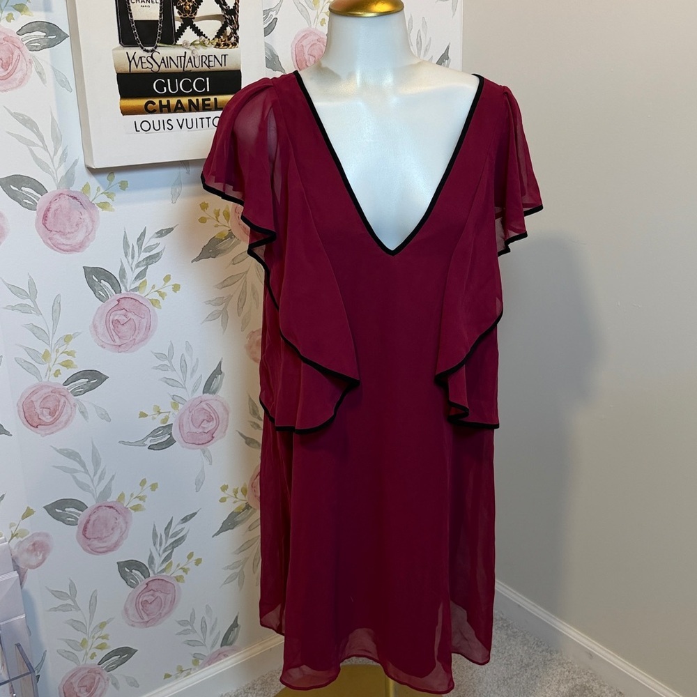 BCBG Black Trim Dress